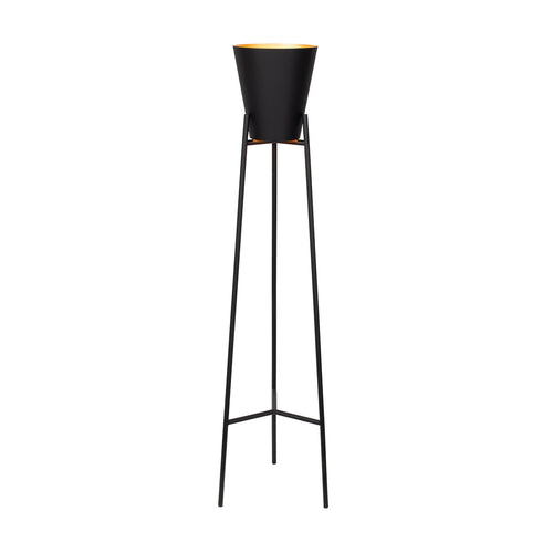 Atmooz vloerlamp Xavier - zwart-goud - Ø 33 x H 150 cm - E27