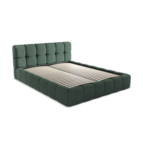 LaMiaSofa Bed met opbergruimte Roma - chenille stof - groente - 180x228x82