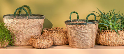 Mica Decorations Gourdon Plantenmand - Set van 4 - H17 x Ø31 cm - Bruin - vtwonen shop