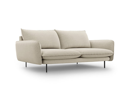 Cosmopolitan Design Bank Vienna 3-zits, structurele stof, beige - 92x200x95cm