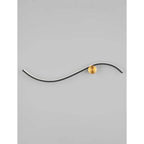 Nova Luce KIMA II Geïntegreerde LED-wandlamp Zandzwart, Gouden LED 14W 880lm 3000K
