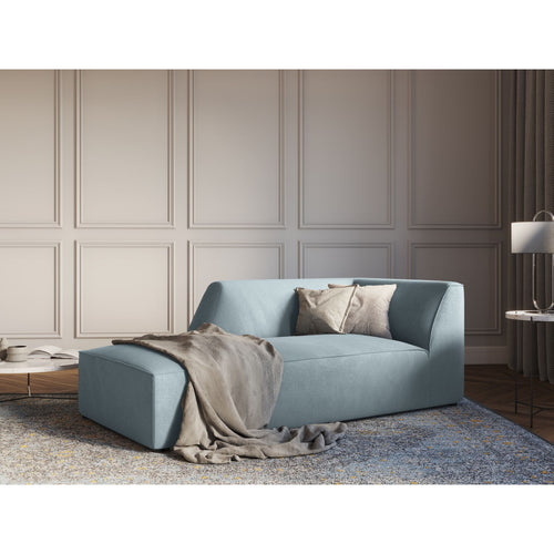 Cosmopolitan Design - Linker meridiaan Siena ribfluwelen lichtblauw - 181x93x69cm