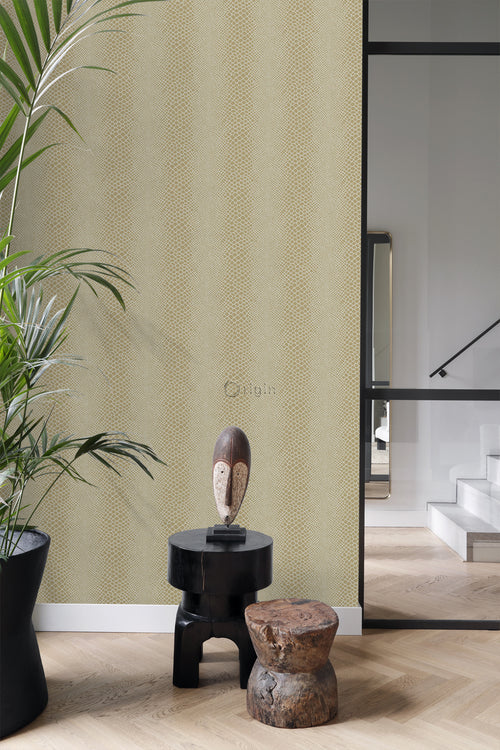 Origin Wallcoverings behang slangenprint glanzend brons - 53 cm x 10,05 m - 347341 - vtwonen shop