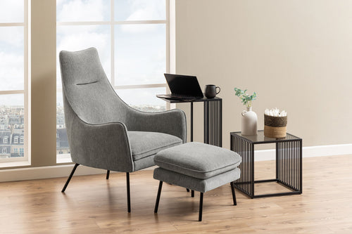 BRAM Bijzettafel Clune - 40 x 40 cm - Smoked Glas - vtwonen shop