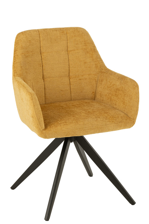 J-Line stoel Louna - ijzer/acryl - oker