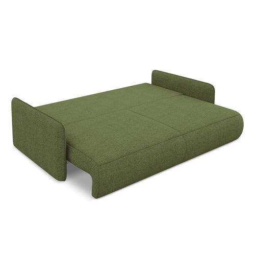 LaMiaSofa 3-zits slaapbank Palermo - chenille stof - flessengroen - 216x105x86