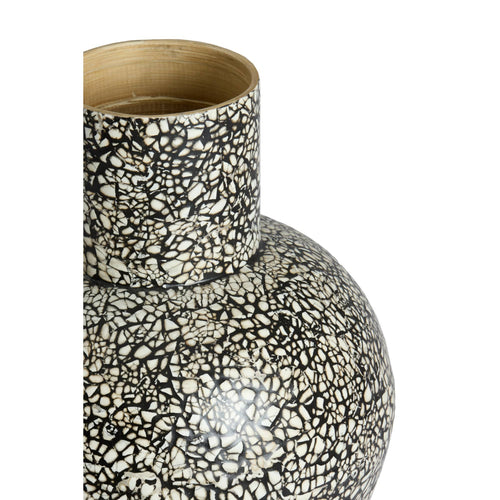 Light & Living vaas Girona - zwart - Ø24cm