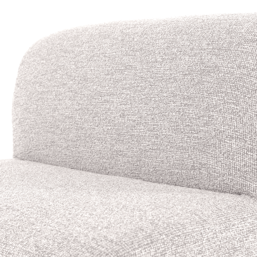 WOOOD eetbank 84 cm rugleuning Mojo Base - Bouclé - Ecru - 83x84x76