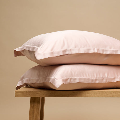 Coco & Cici - Eco Bamboe Kussensloop Powder peach - 1 kussensloop 60x70 zonder volant