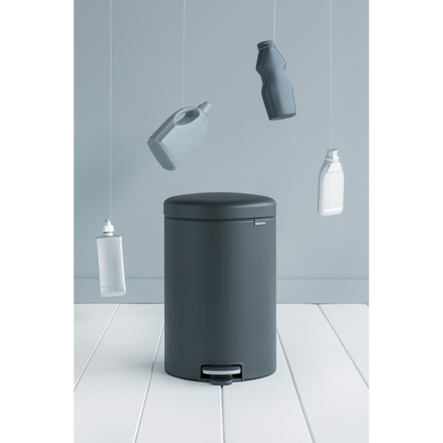 Brabantia NewIcon Pedaalemmer, 20 liter, kunststof binnenemmer - Mineral Infinite Grey