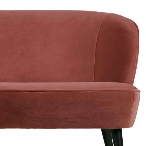 WOOOD bankje Sara - Velvet - Bordeauxrood - 73x110x72