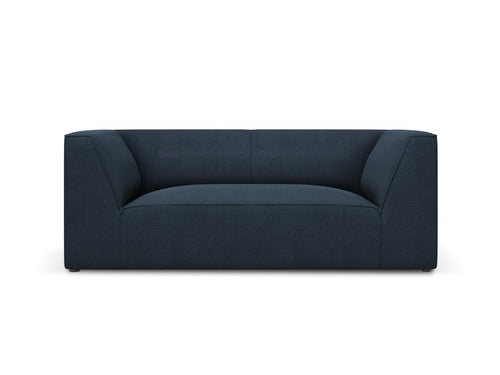 Micadoni Bank Ruby 2-zits, structurele stof, marineblauw - 93x174x69cm