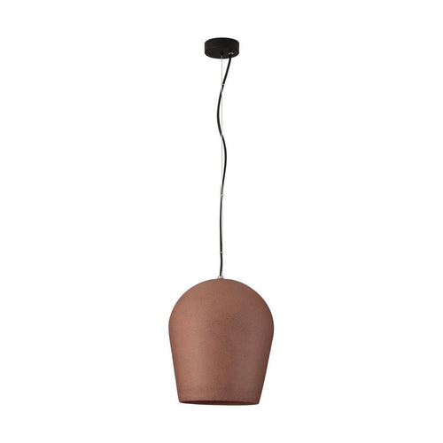 Nova Luce OMIO 29 cm koepelvormige hanglamp voor plafond, rood zandsteen, E27, 1x12W, IP55