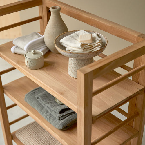 Tikamoon Laag opbergrek in massief teakhout - Naturel - vtwonen shop