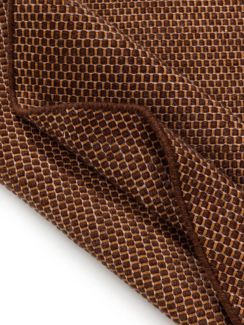 benuta wollen vloerkleed Rocco - bruin - ø 150 cm