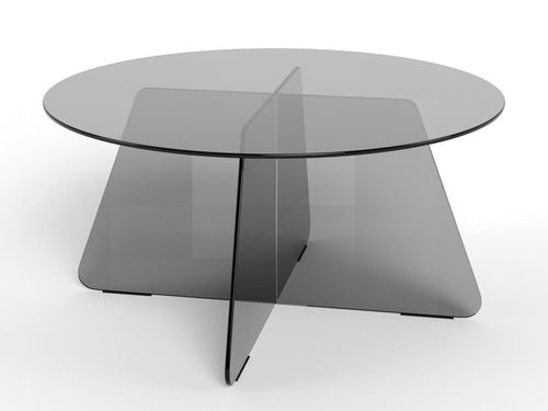 Rebellenclub  Circe Salontafel - ø80 cm - Rookglas