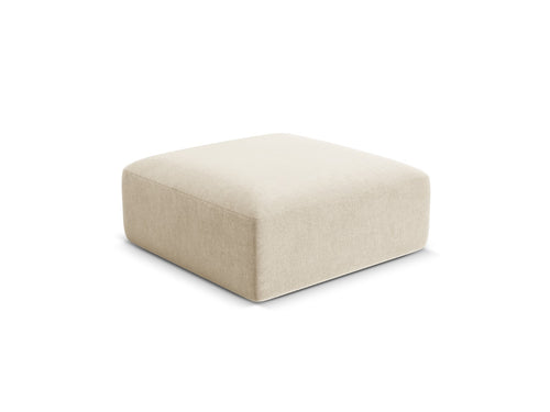Cosmopolitan Design Poef Campi flueel lichtbeige - 90x90x40cm