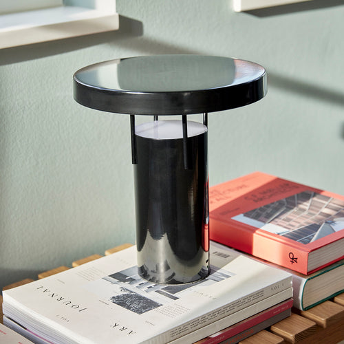 Hübsch draagbare lamp BringMe - staal - ø25xh28cm