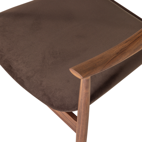 WOOOD fauteuil Bask - Walnoothout - Bruin - 72x69x70