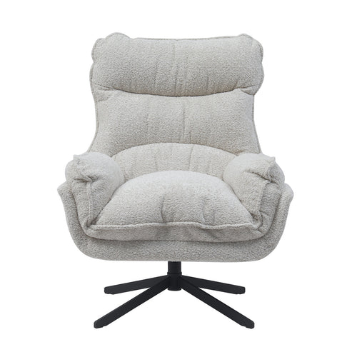 StarFurn Fauteuil Vera - Off-White Stof - Draaibaar - 82x95x96,5cm