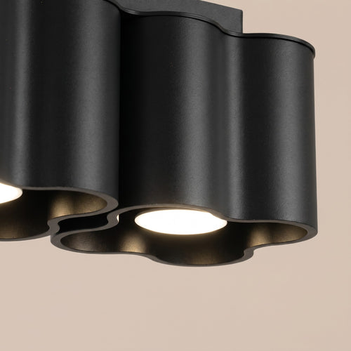 Sollux Lighting Plafondlamp OVIO 2 zwart GU10 - 24,5x12x12cm