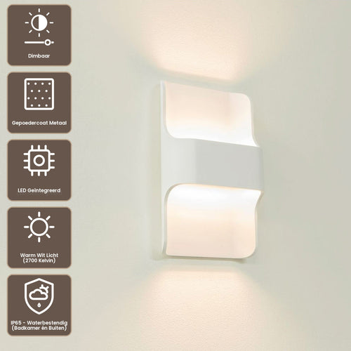 Artdelight Wandlamp Dallas - Wit