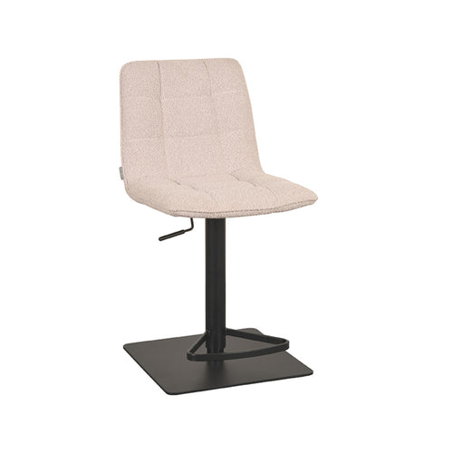 LABEL51 Barkruk Juul - Wit Bouclé - Zithoogte 52–80cm