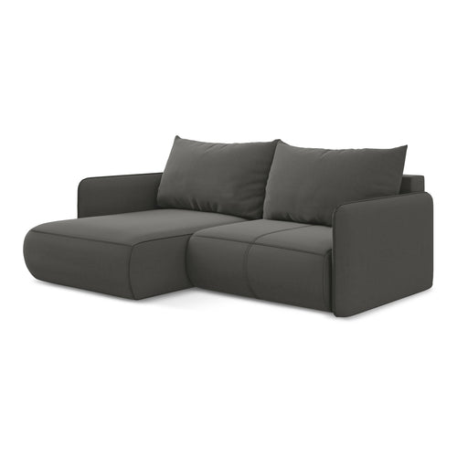 LaMiaSofa hoekbank links Palermo - velours - staal - 207x148x86