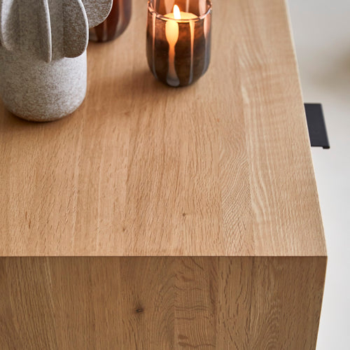 Tikamoon Massief eikenhouten buffet 200 cm - Naturel