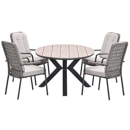 Garden Impressions tuinset Aleria - Tulli - taupe - 180x115 cm - 5-delig