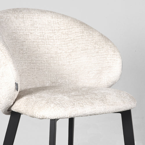 LABEL51 Eetkamerstoel Logan - Crème - Zithoogte 46cm - Set van 2 - vtwonen shop