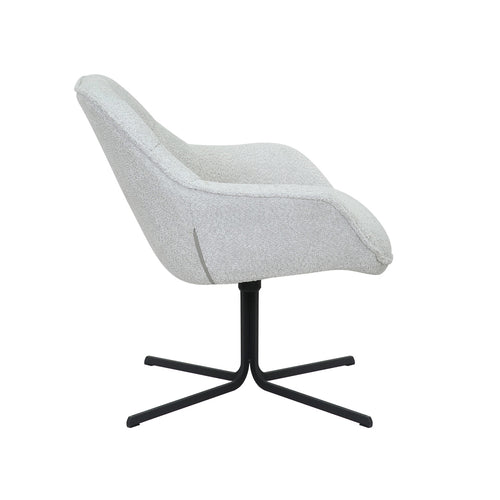 StarFurn Fauteuil Mila - Off-White Stof - Draaibaar - 79x80x81cm