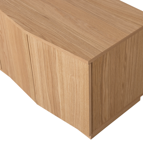 WOOOD Zuma tv-meubel - Push-To-Open - Eiken - Transparant - 52x133x45