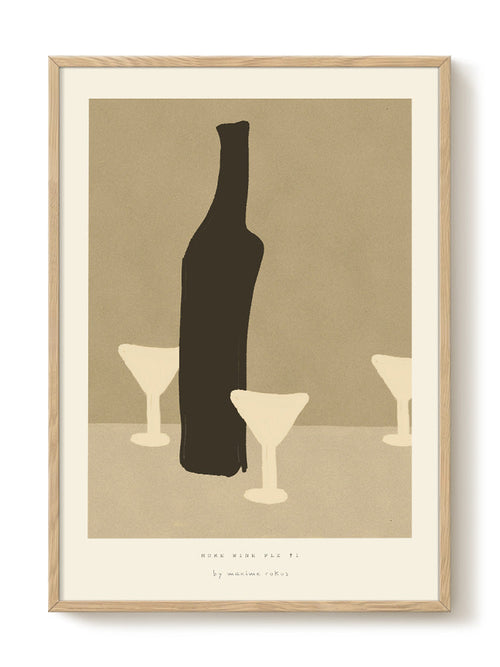 Maxime - More wine plz #4 - PSTR studio Kunst Poster - vtwonen shop