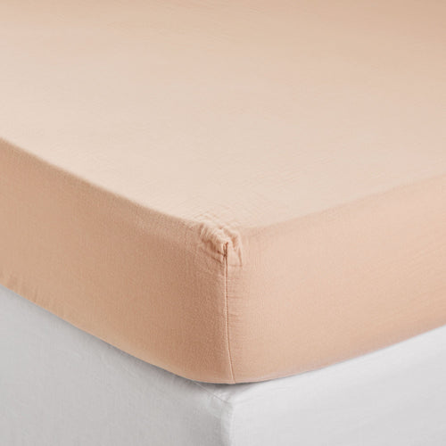 Madura Hoeslaken Lou roze perzik 140x200 cm