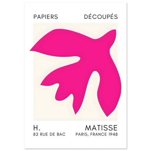 Artfulprints Poster Matisse – Floating forms pink   - A4 21x29.7 cm - Roze