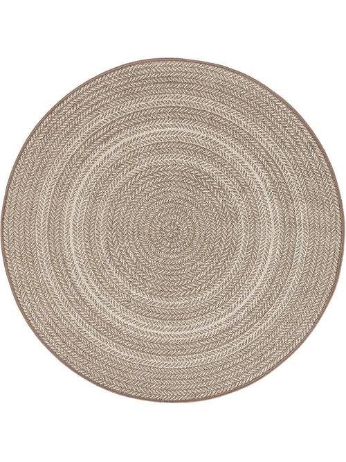 benuta binnen- en buitenkleed Metro - crème/taupe - ø 120 cm