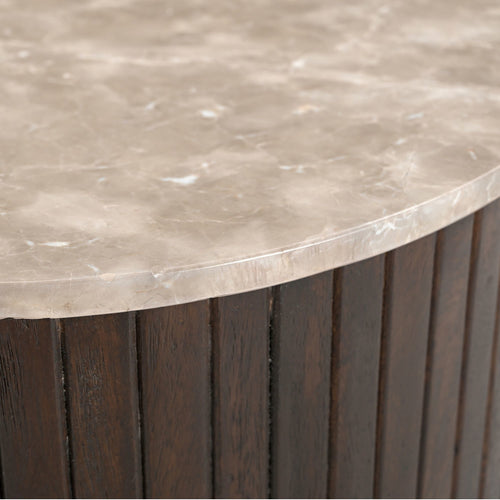 Starfurn Salontafel Nomi - Organisch Hout/Marmer - 84x73x34cm
