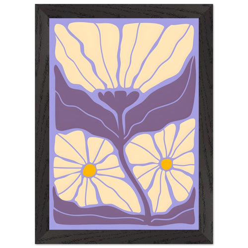 Artfulprints Poster met Lijst Matisse - Soft bloom   - A4 21x29.7 cm - Paars