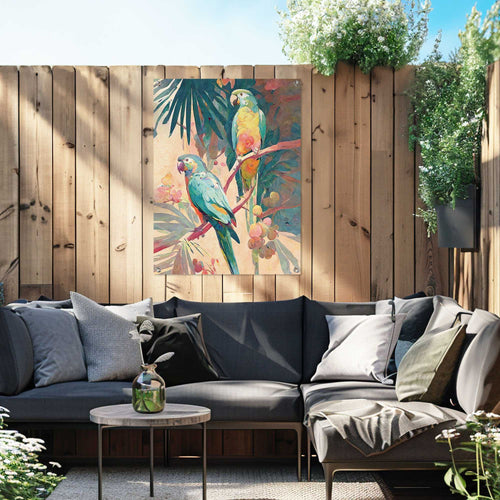 Reinders tuinposter Papegaaienduo - 80x60cm