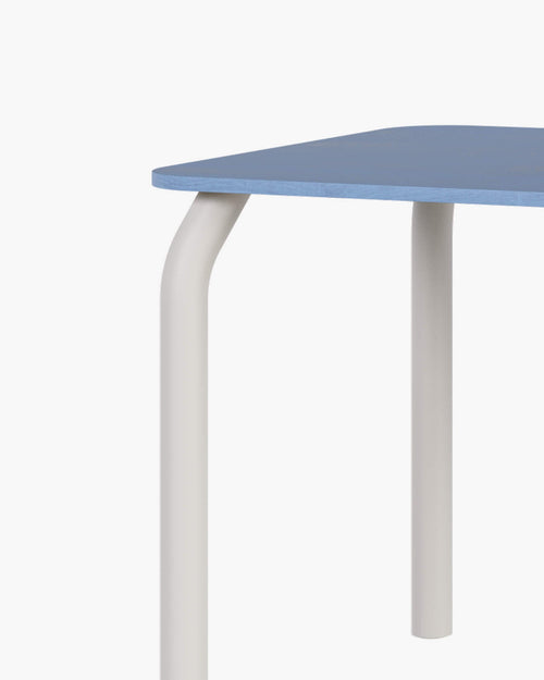 noo.ma Meko eettafel 140 x 80 cm - houten blad, Frosty Blue & Piazza Beige