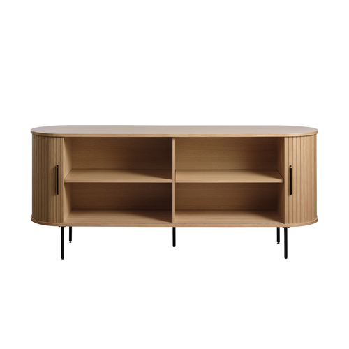 Olivine Lenn Ovaal Houten Dressoir met Schuifdeuren - Naturel - vtwonen shop