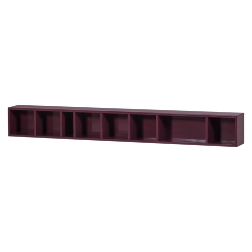 vtwonen wandkast Show It - MDF - Bordeauxrood - 16x130x12