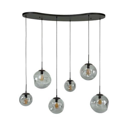 Giga Meubel Hanglamp Stellar Black - Zwart - 6-Lichts - 135x60x150cm - vtwonen shop