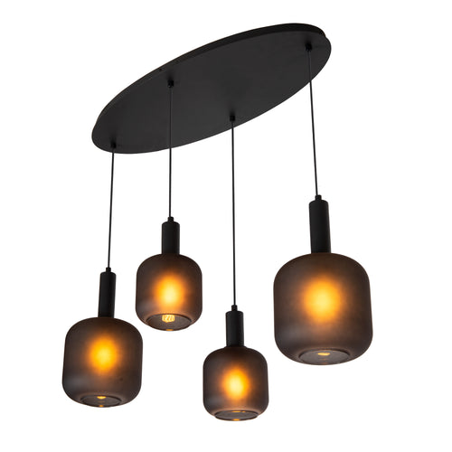 Lucide hanglamp ELOISE - 4xE27 - Zwart