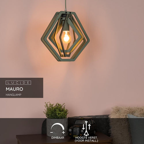 Lucide hanglamp MAURO - 1xE27 - Groen - vtwonen shop