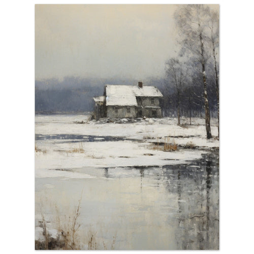 Artfulprints  Ice lake   poster 30x40 cm