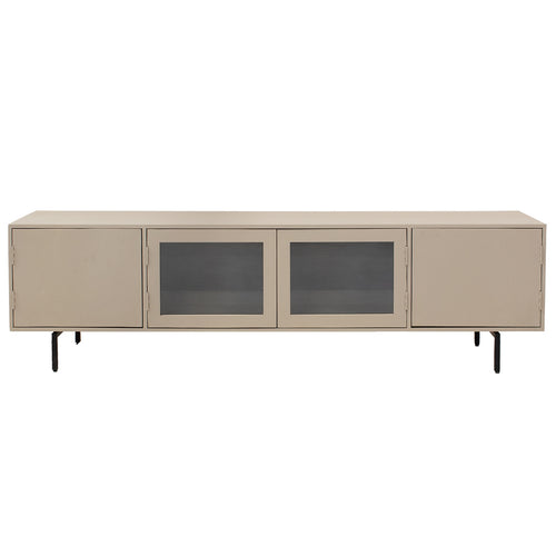 Giga Meubel Tv-Meubel Gita - Mangohout/Metaal/Glas - Taupe - 200cm - vtwonen shop