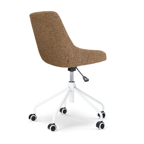 Nolon Nout-Isa bureaustoel bruin blend - wit onderstel