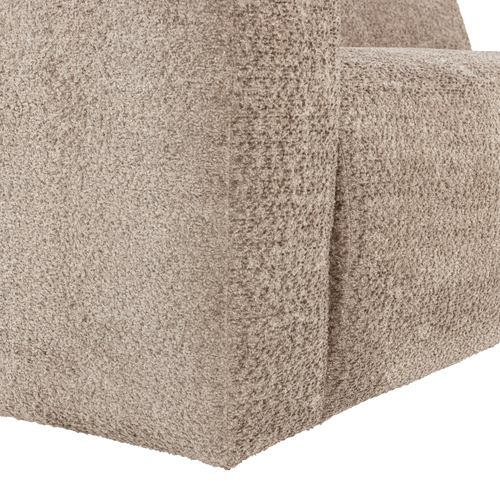 WOOOD 1,5-zits bank arm links Mojo Base - Wollig - Donkerzand - 74x145x97